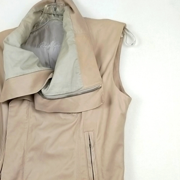 Rick Owens Biker Leather Blistered Sleeveless Vest In Pearl Size 6 - Picture 7 of 15